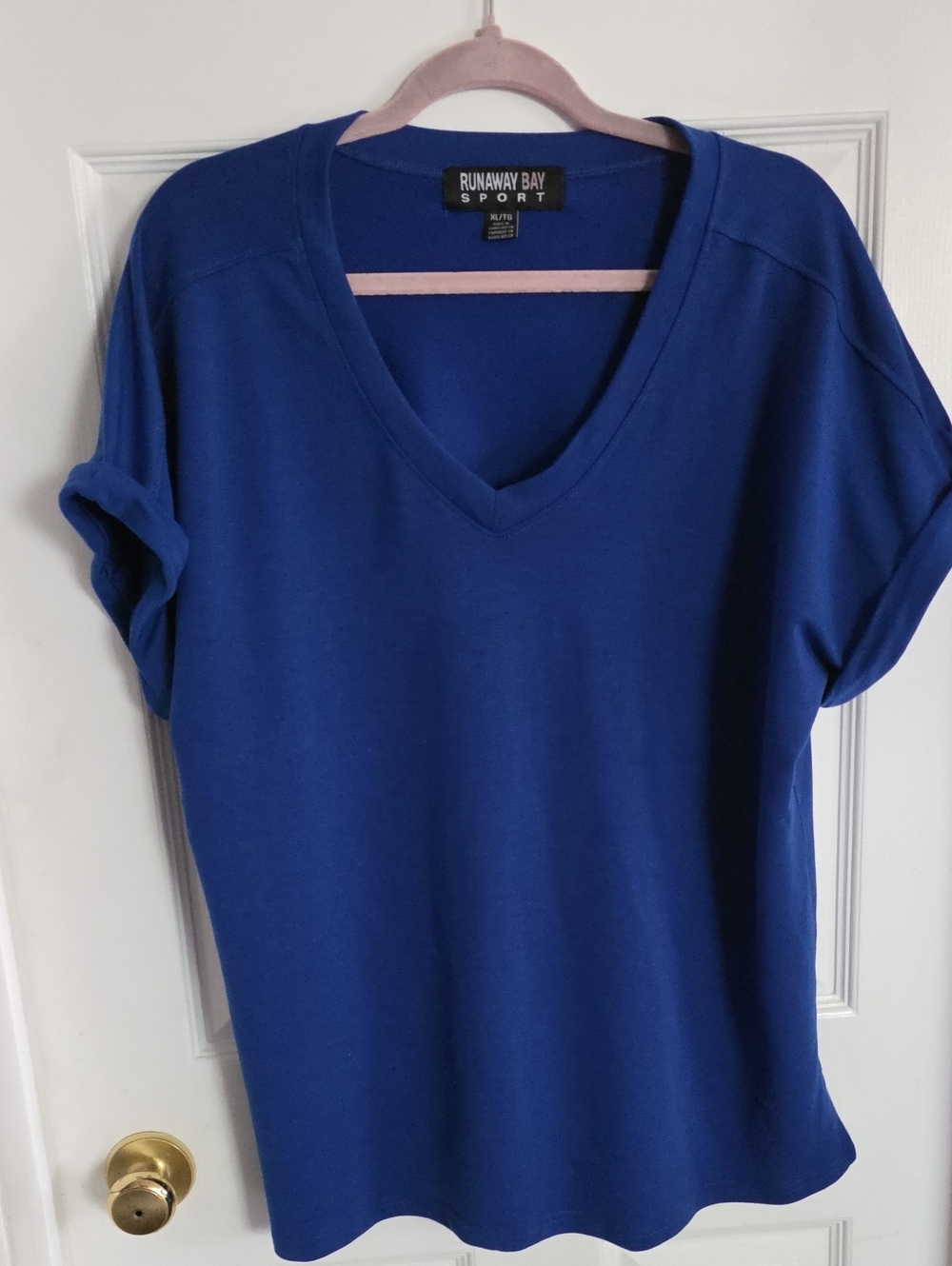 Women's V-Neck Tee in Royal Blue